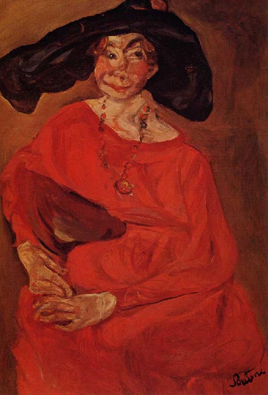 Chaim Soutine Woman in Red oil painting image